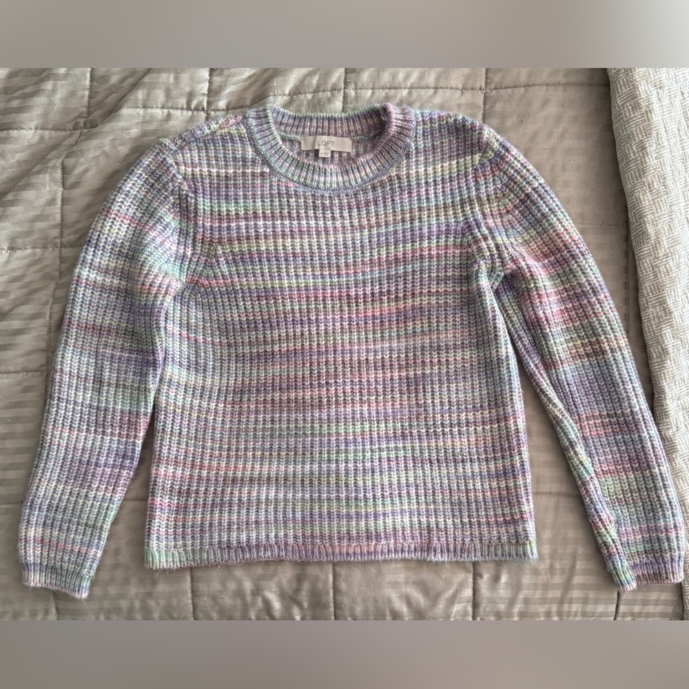 Loft Rainbow Spacedye Sweater